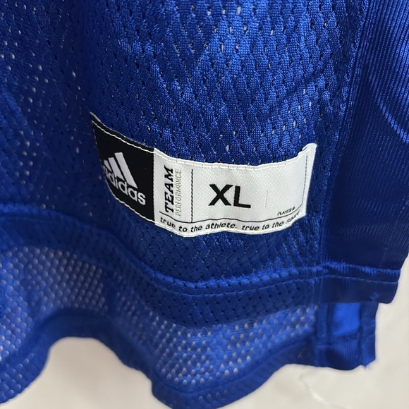 Adidas KU Jayhawks Youth Boys Kids College Football Jersey Size XL 18-20 Blue - Picture 7 of 8